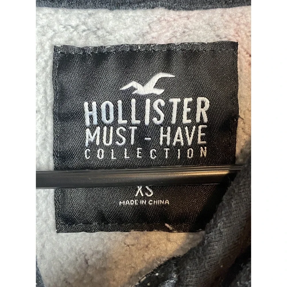 Hollister Must-Have Mens XS Red Black Tie-Dye Hoodie